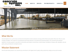 Tablet Screenshot of concretesystemsinc.net